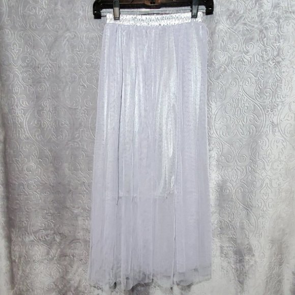Dresses & Skirts - Tulle skirt silver XS NWOT